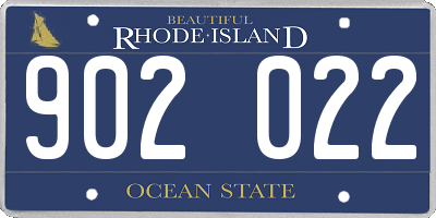 RI license plate 902022