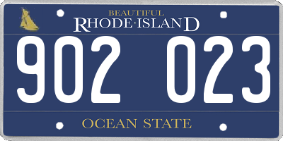 RI license plate 902023