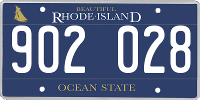 RI license plate 902028