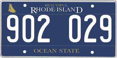 RI license plate 902029