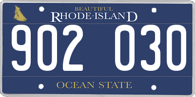 RI license plate 902030