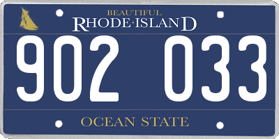 RI license plate 902033