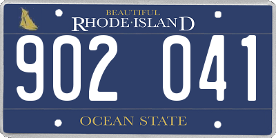RI license plate 902041