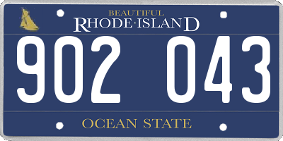 RI license plate 902043