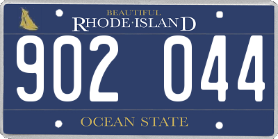 RI license plate 902044