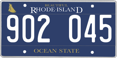 RI license plate 902045