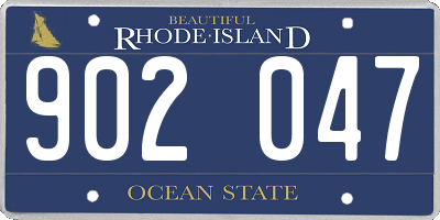 RI license plate 902047