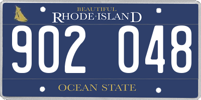 RI license plate 902048