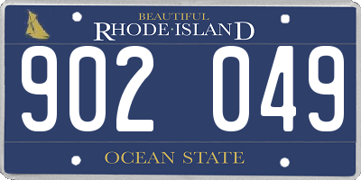 RI license plate 902049