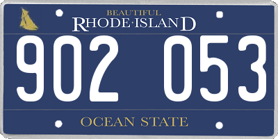 RI license plate 902053