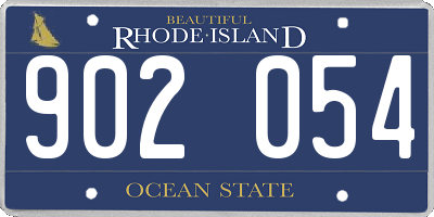 RI license plate 902054