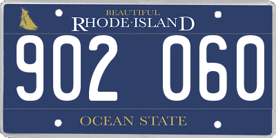 RI license plate 902060