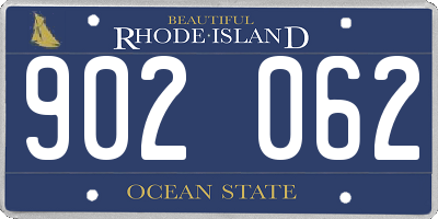 RI license plate 902062