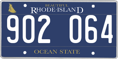 RI license plate 902064