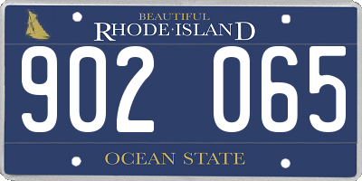 RI license plate 902065