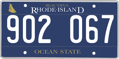 RI license plate 902067