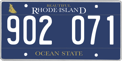 RI license plate 902071