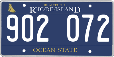 RI license plate 902072