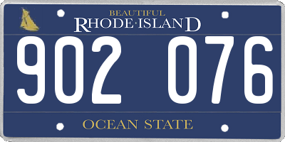 RI license plate 902076