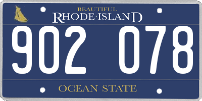 RI license plate 902078