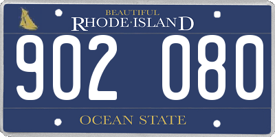 RI license plate 902080