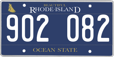RI license plate 902082