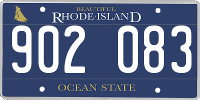 RI license plate 902083
