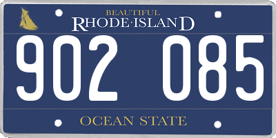 RI license plate 902085