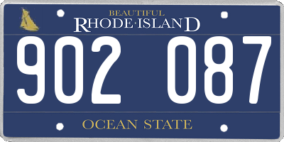 RI license plate 902087