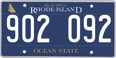 RI license plate 902092