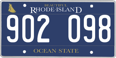 RI license plate 902098