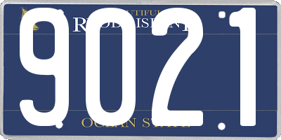 RI license plate 9021