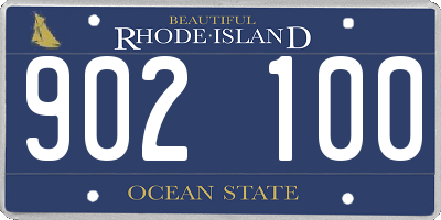 RI license plate 902100