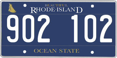 RI license plate 902102