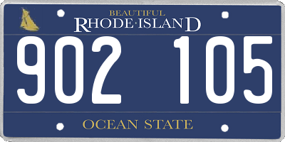RI license plate 902105