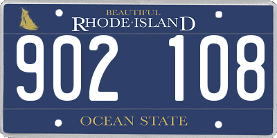 RI license plate 902108