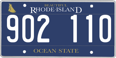 RI license plate 902110