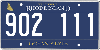 RI license plate 902111