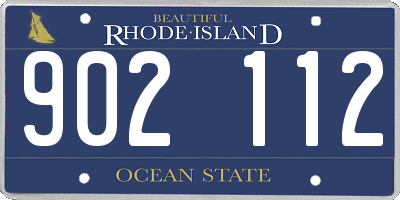 RI license plate 902112