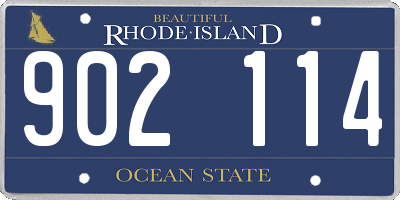 RI license plate 902114