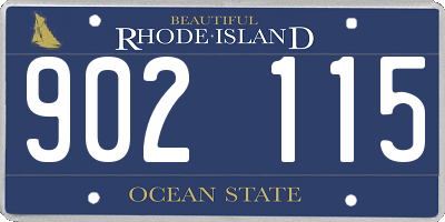 RI license plate 902115