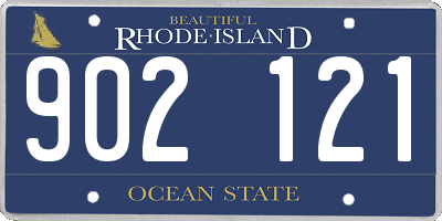 RI license plate 902121