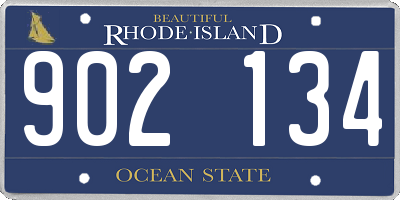 RI license plate 902134