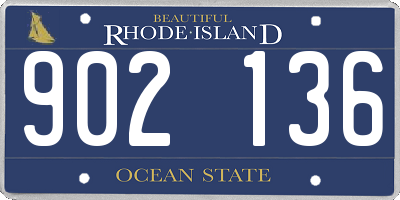 RI license plate 902136