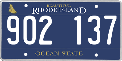 RI license plate 902137