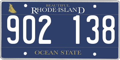 RI license plate 902138