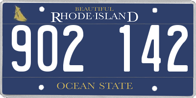 RI license plate 902142