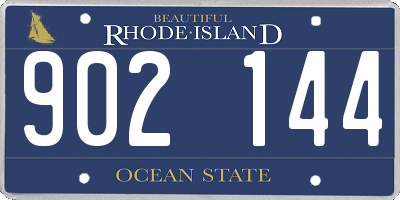 RI license plate 902144
