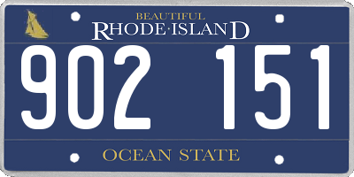 RI license plate 902151