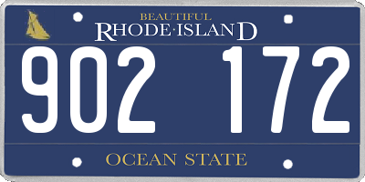 RI license plate 902172
